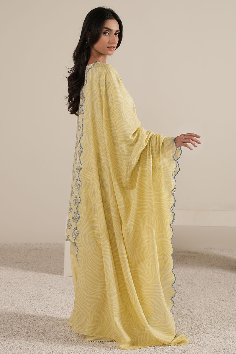 LEMON HAZE-3PC PRINTED LAWN SUIT