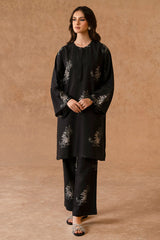 MIDNIGHT MIST-2 PIECE LINEN PRINTED SUIT