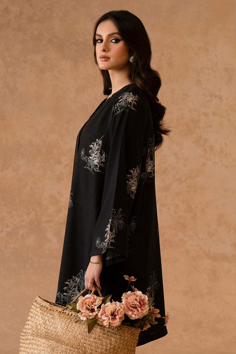 MIDNIGHT MIST-2 PIECE LINEN PRINTED SUIT