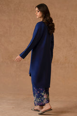 DARK SAPPHIRE-2 PIECE LINEN DYED SUIT