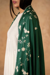 LEAFY EMBROIDERED SHAWL