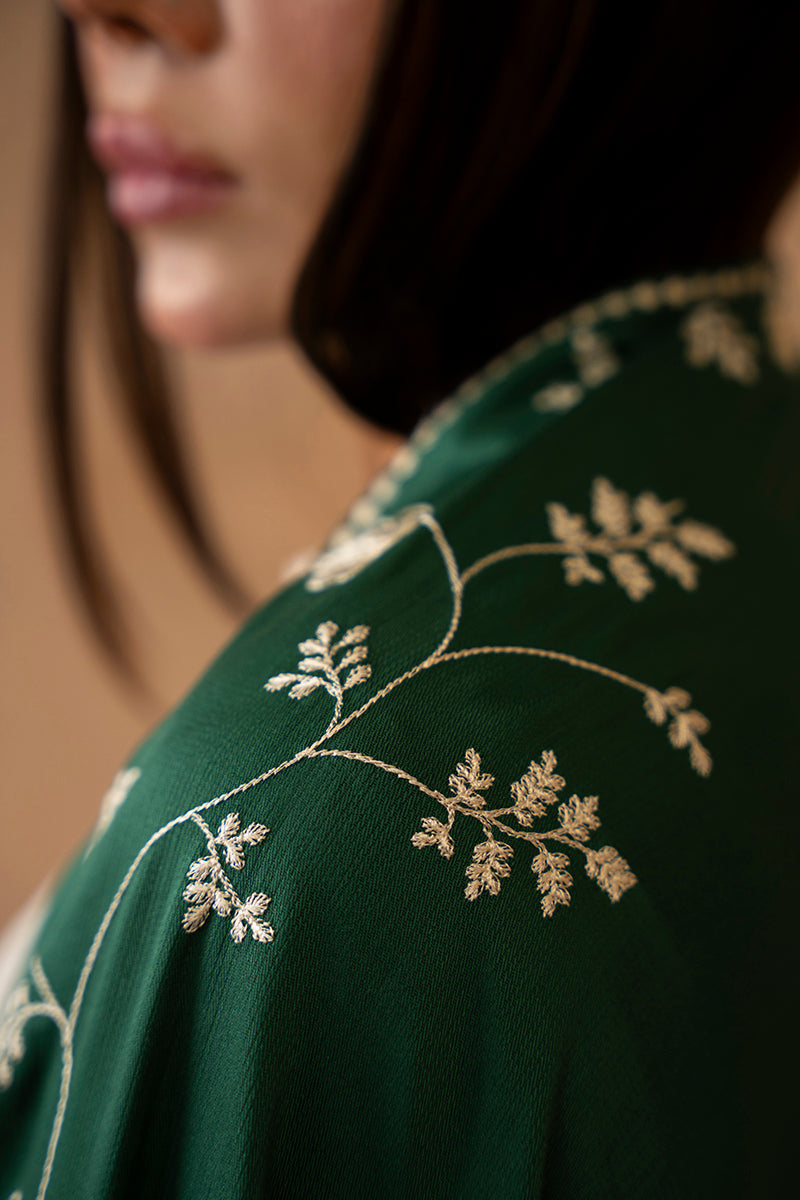 LEAFY EMBROIDERED SHAWL