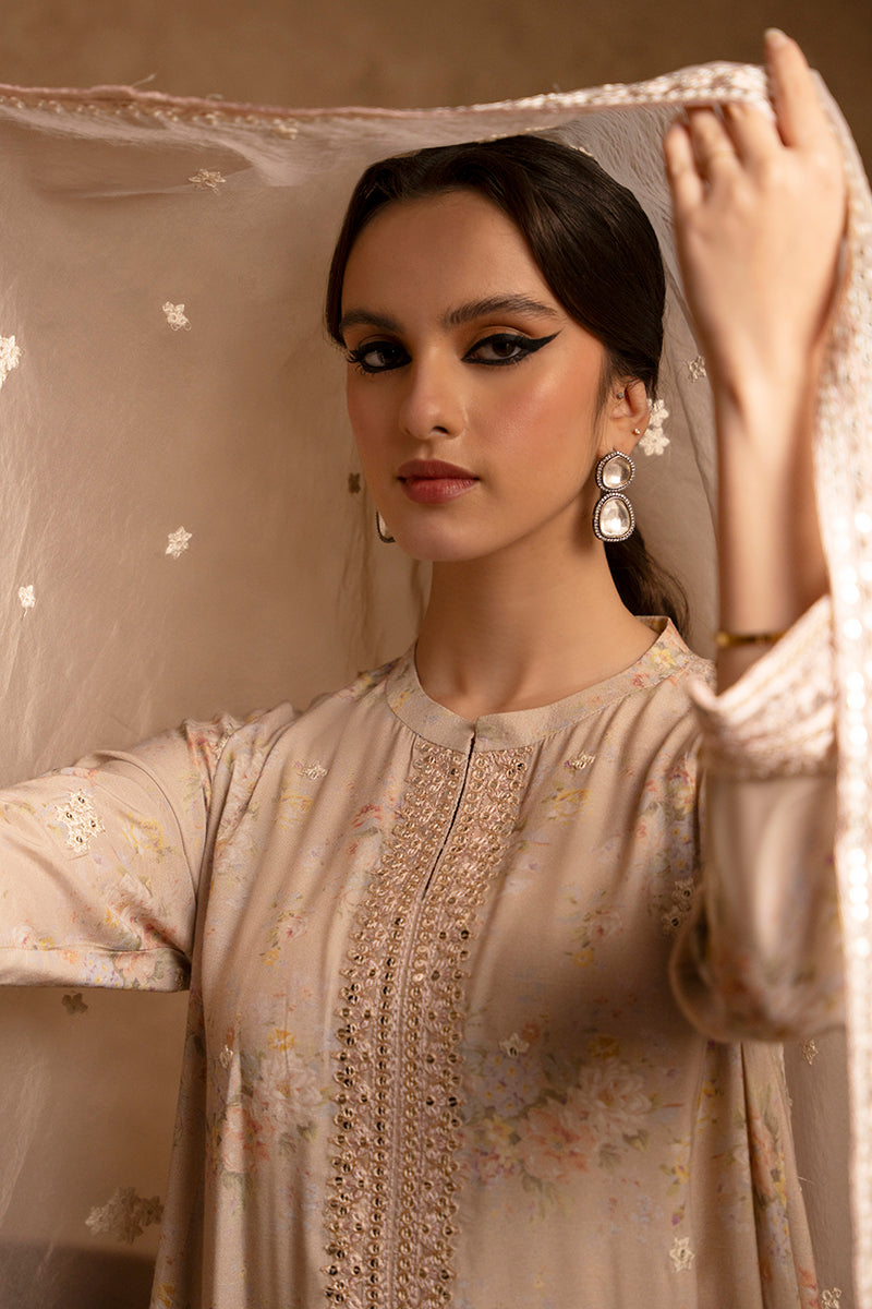 PETAL PINK-2 PIECE SILK EMBROIDERED SUIT