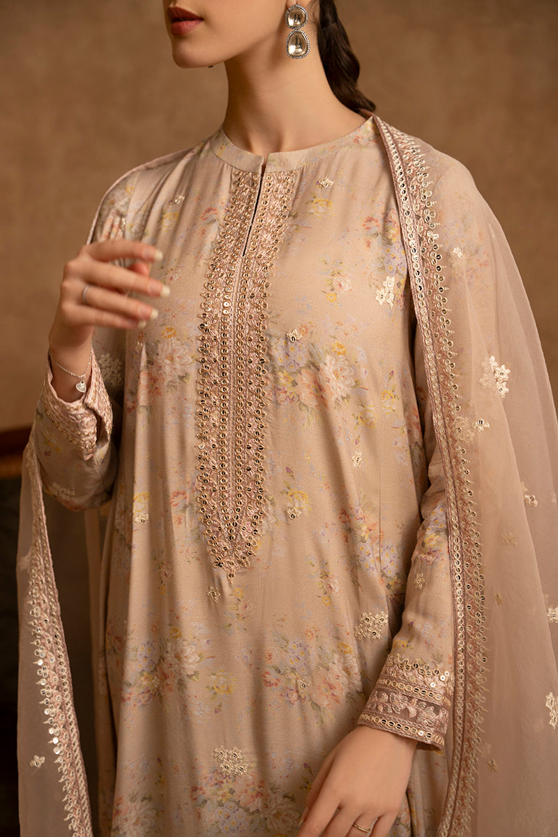 PETAL PINK-2 PIECE SILK EMBROIDERED SUIT