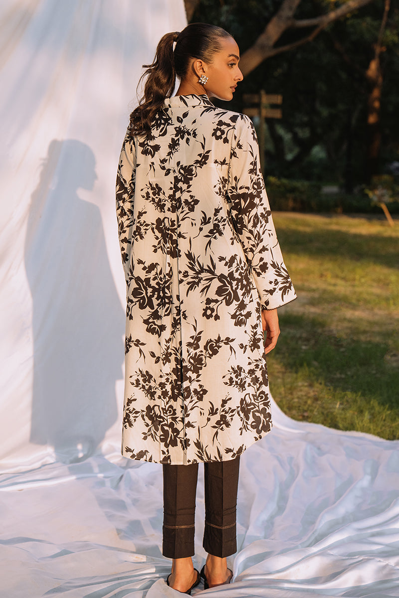 FLORAL COR-1 PIECE LINEN PRINTED SHIRT