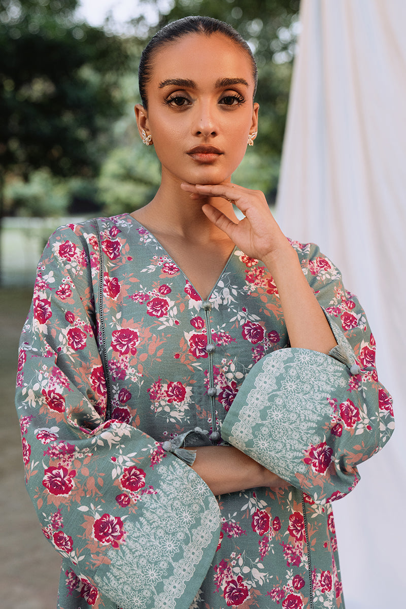 DUSKY GLAM-1 PIECE KHADDAR PRINTED SHIRT