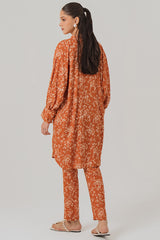 RUST FLORA-2 PIECE (SHIRT & TROUSER)