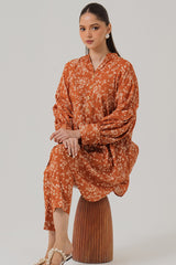 RUST FLORA-2 PIECE (SHIRT & TROUSER)