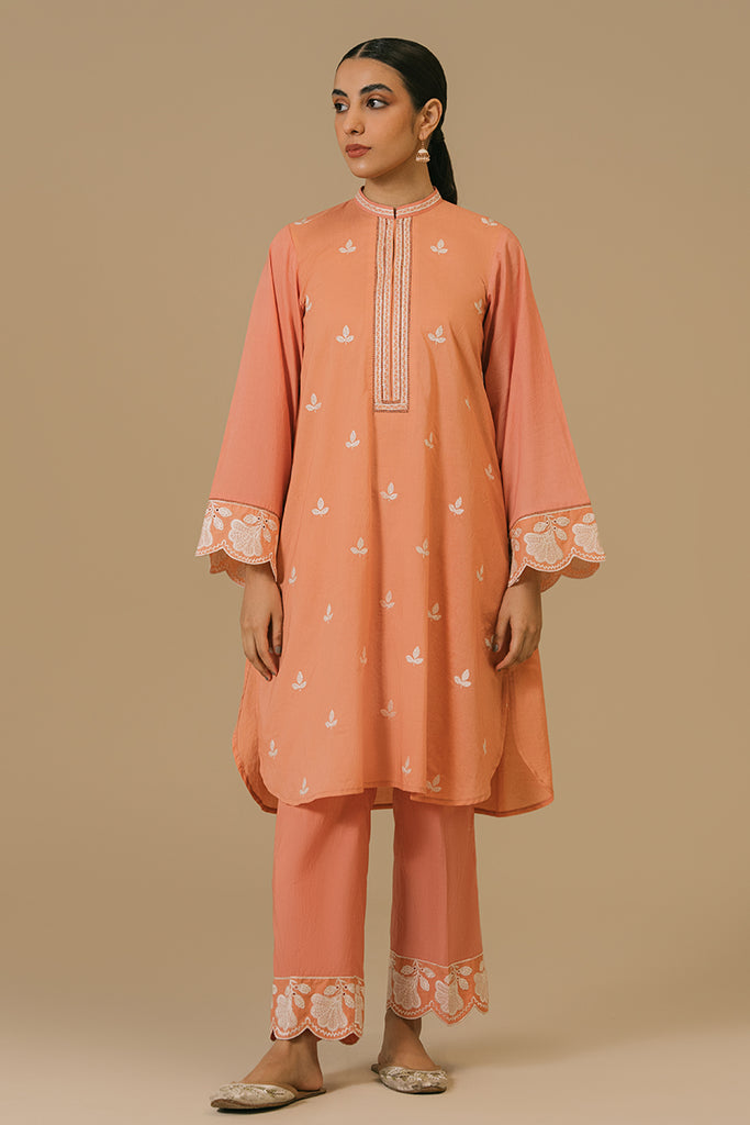 IRIS-2 PIECE CAMBRIC EMBROIDERED SUIT