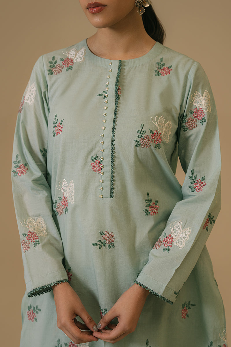 WASABI-2 PIECE LAWN EMBROIDERED SUIT