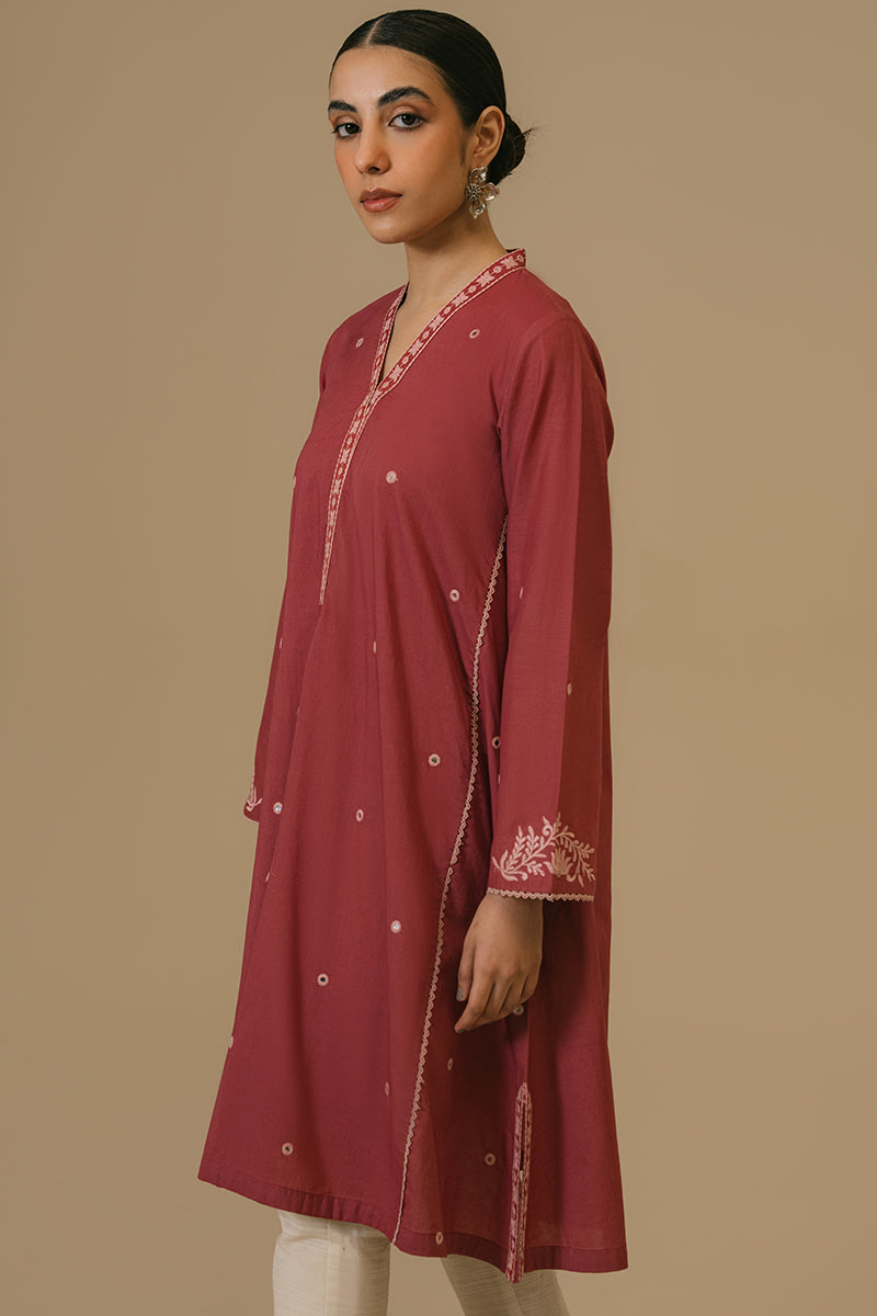 MAUVEWOOD LAWN EMBROIDERED SHIRT