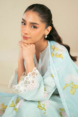 DIM GRAY-3 PIECE LAWN SUIT