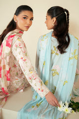 DIM GRAY-3 PIECE LAWN SUIT