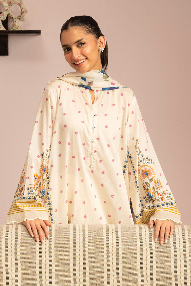 WHIMSICAL BLOOM-3PC PRINTED LAWN SUIT