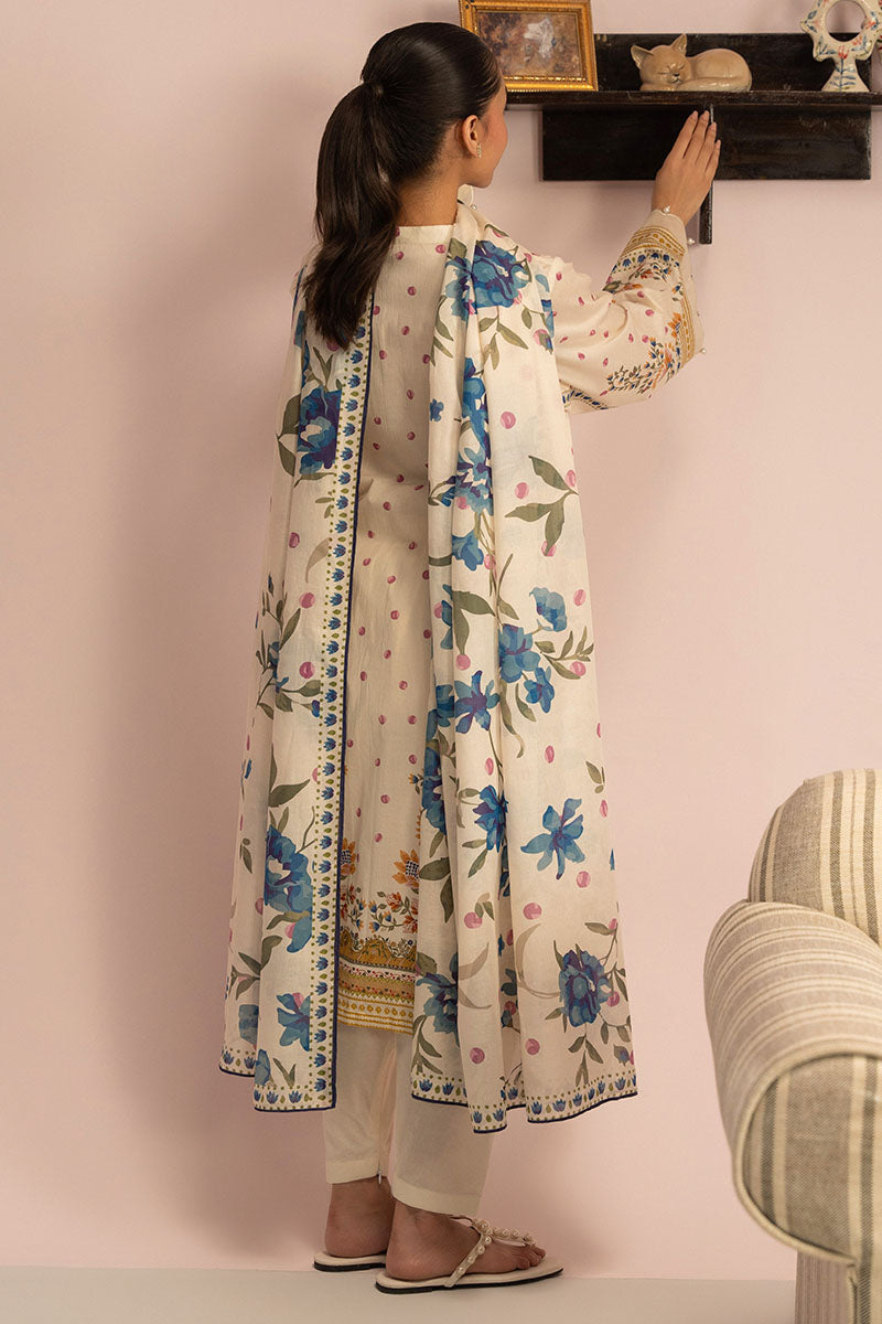 WHIMSICAL BLOOM-3PC PRINTED LAWN SUIT