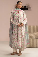 TROPICAL GEM-3PC PRINTED LAWN SUIT