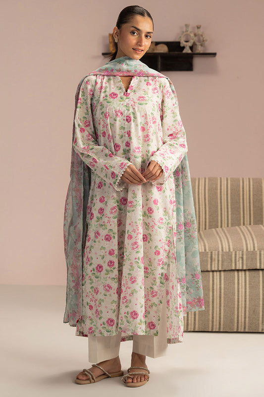 TROPICAL GEM-3PC PRINTED LAWN SUIT