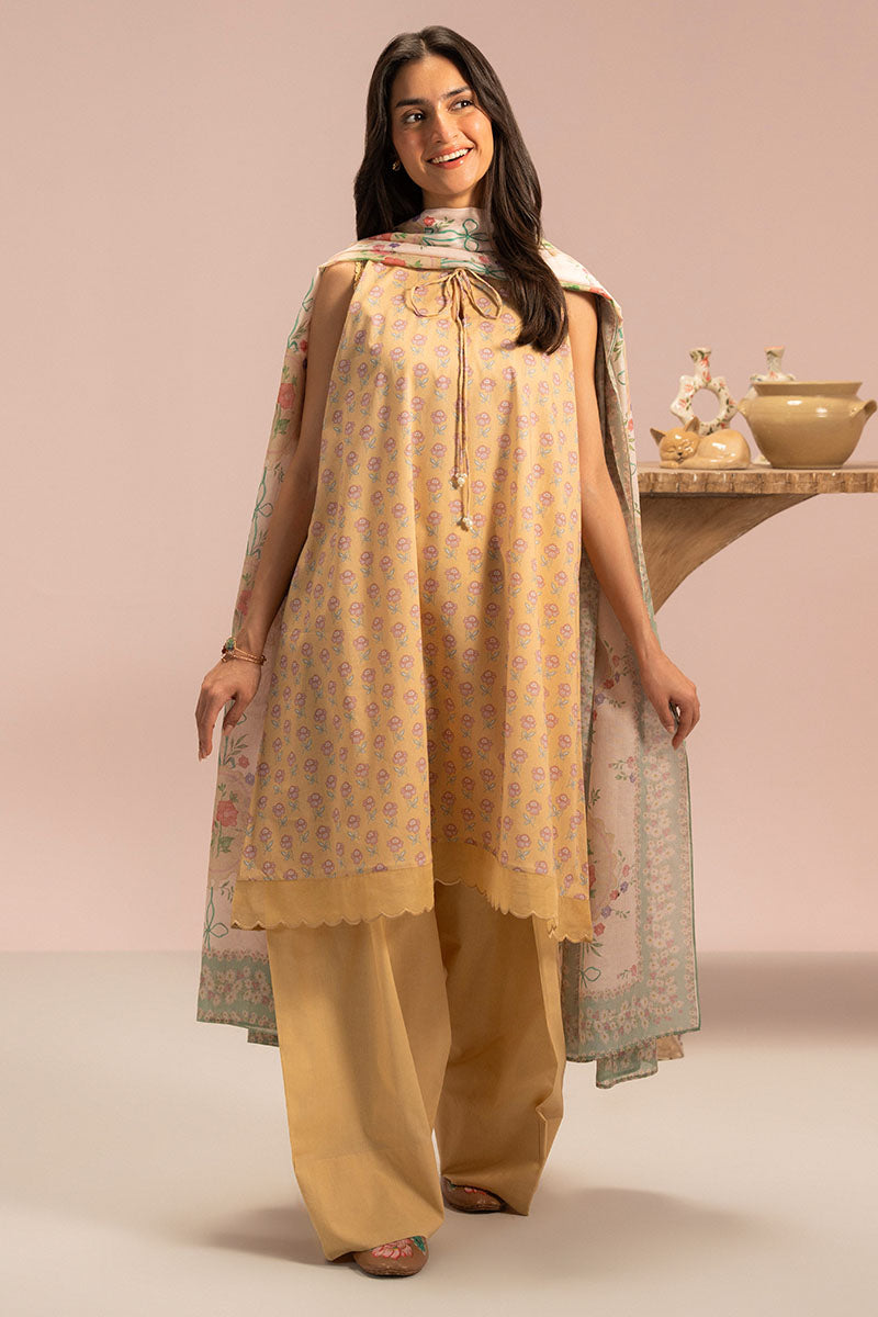 GARLAND MIST-3 PC PRINTED LAWN SUIT