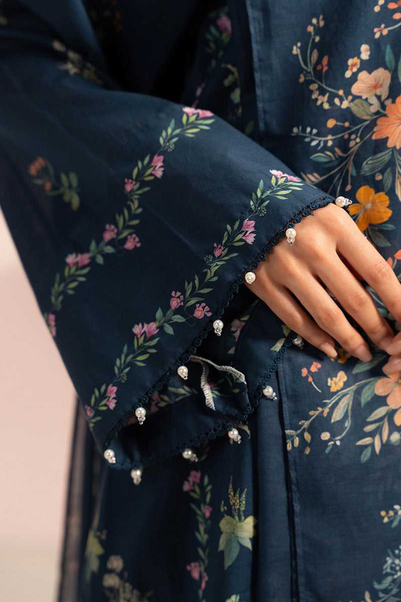 MIDNIGHT BLOSSOM-3PC PRINTED LAWN SUIT