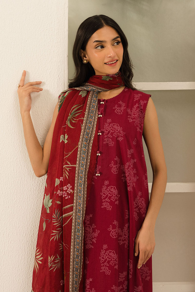 CARMINE FLORET-3 PC PRINTED LAWN SUIT