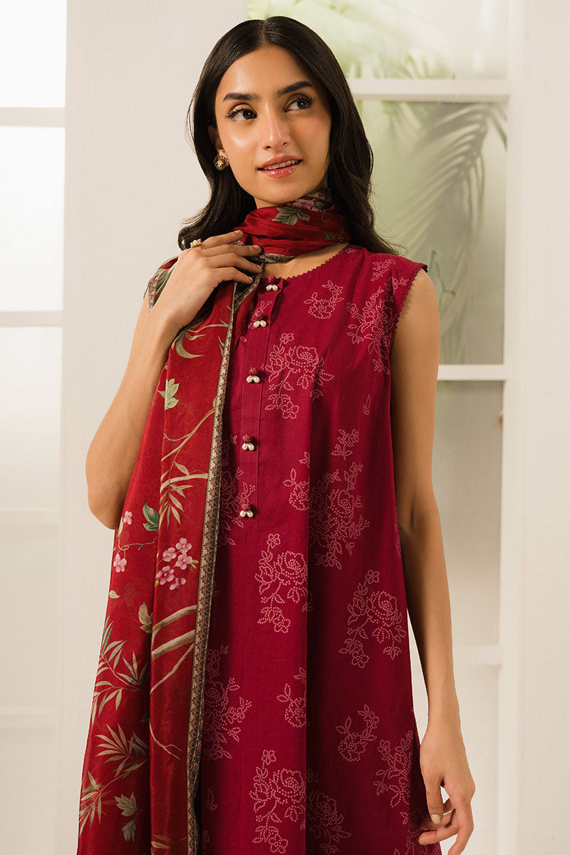CARMINE FLORET-3 PC PRINTED LAWN SUIT