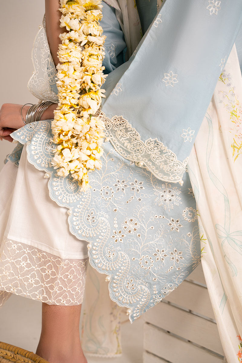 SHELL BLUE-2PC (SHIRT & DUPATTA)