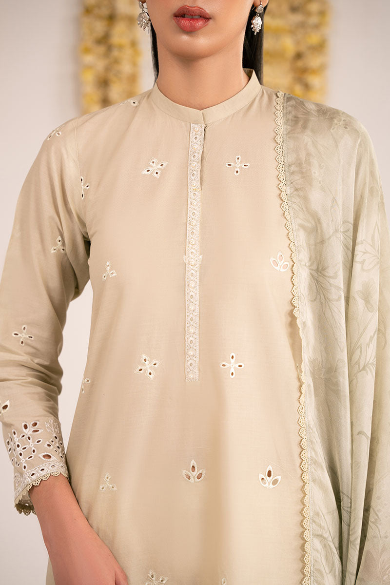 DUSTY AQUA-2PC (SHIRT & DUPATTA)