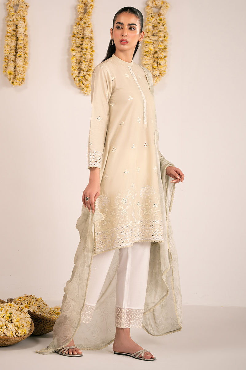 DUSTY AQUA-2PC (SHIRT & DUPATTA)