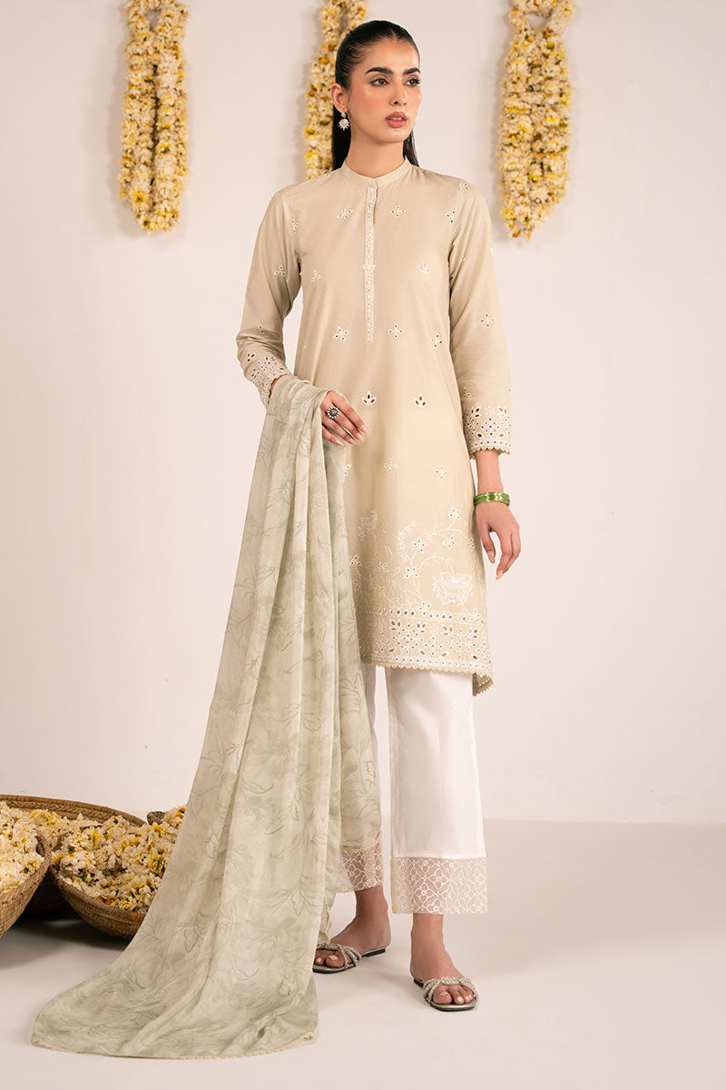 DUSTY AQUA-2PC (SHIRT & DUPATTA)