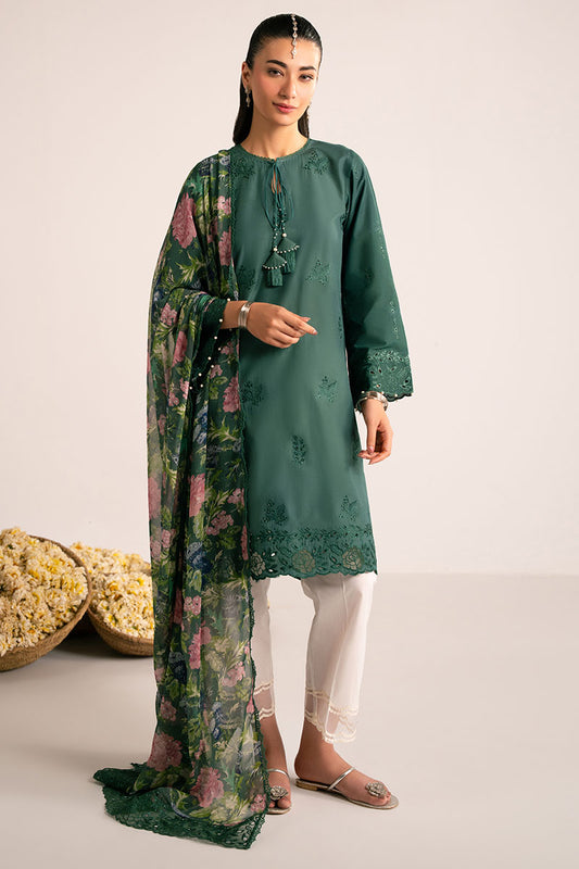 PINE GREEN-2PC (SHIRT & DUPATTA)