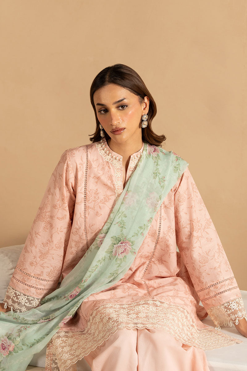ROSE BLEND- 3PC EMBROIDERED LAWN SUIT