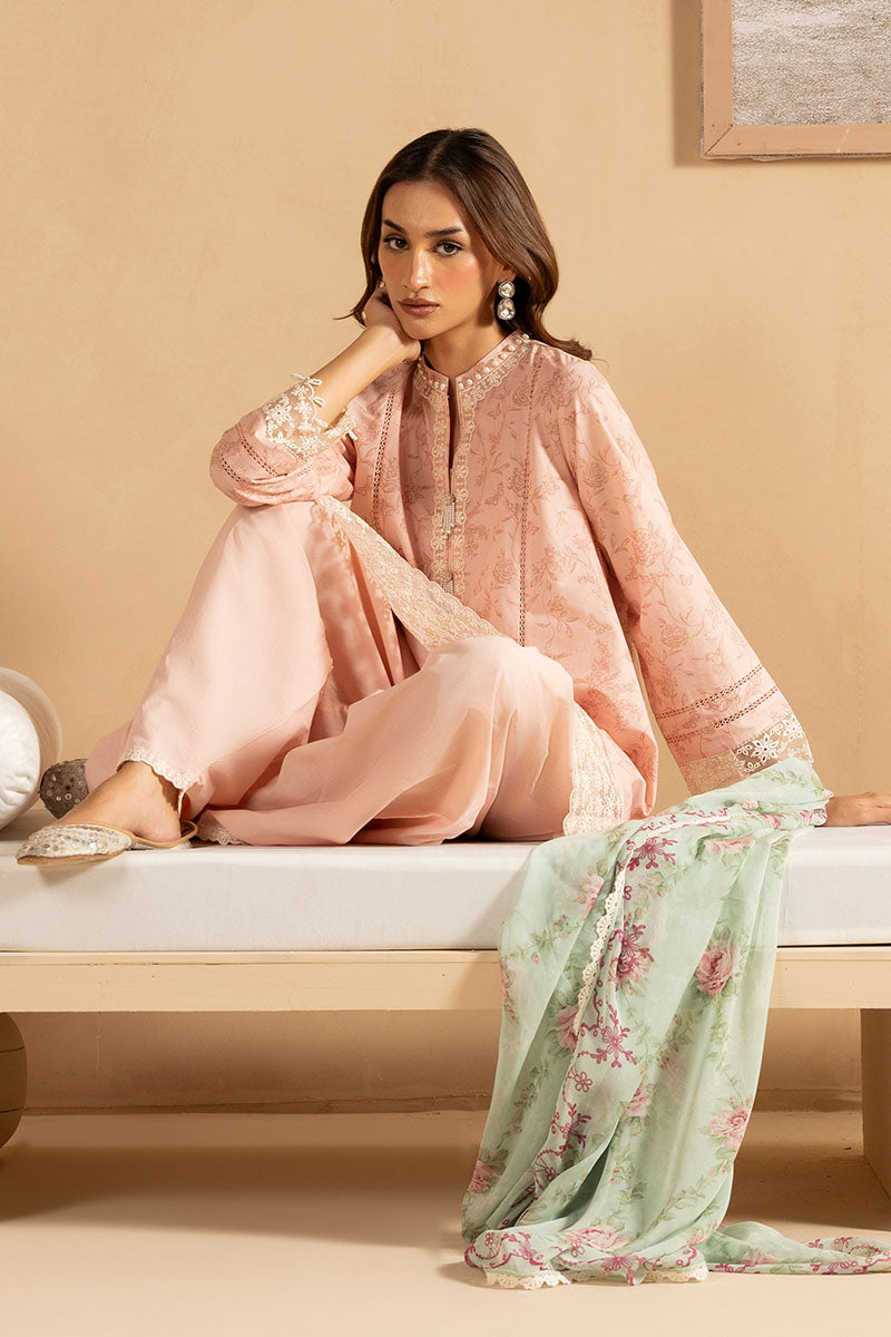 ROSE BLEND- 3PC EMBROIDERED LAWN SUIT