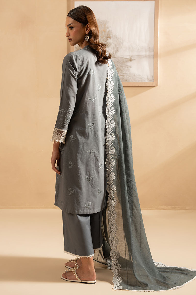 SOFT GRAPHITE-3PC (SHIRT, TROUSER & DUPATTA)