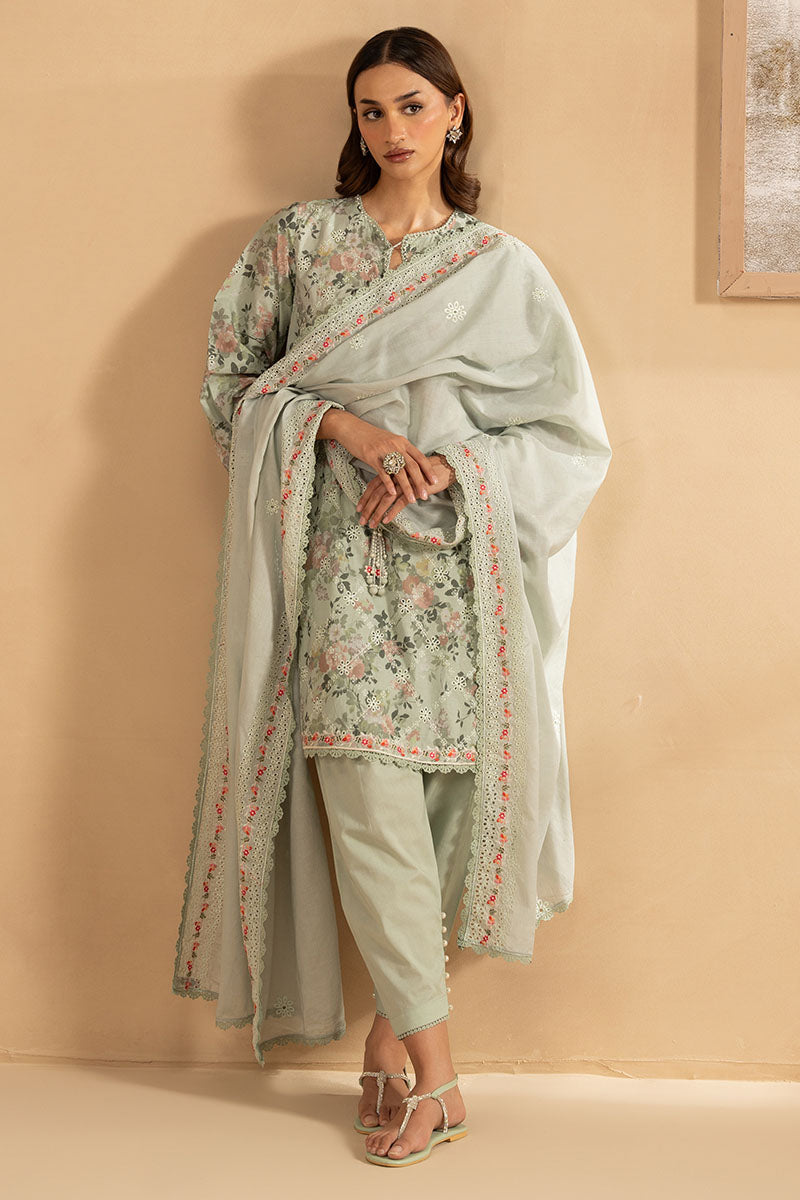 DEWY MEADOW- 3PC EMBROIDERED LAWN SUIT