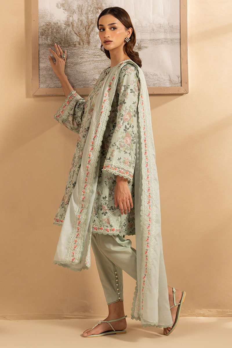 DEWY MEADOW- 3PC EMBROIDERED LAWN SUIT