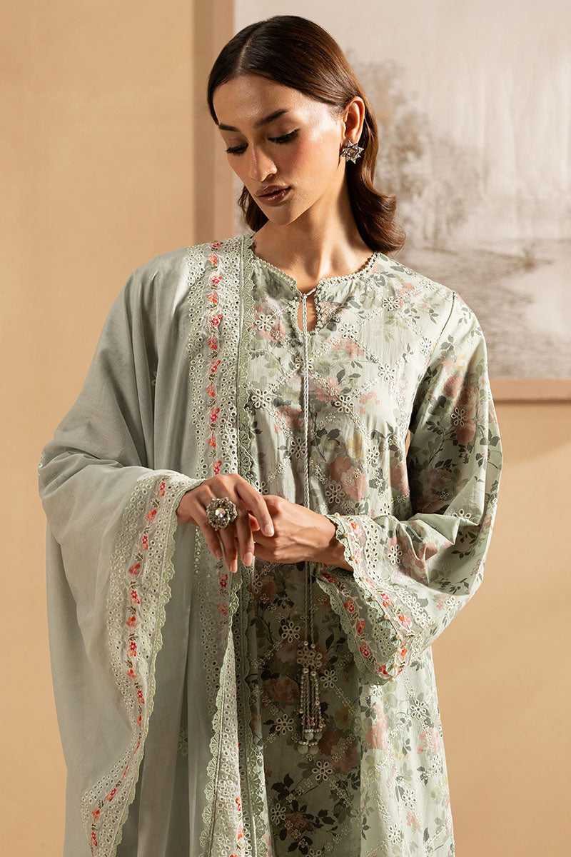 DEWY MEADOW- 3PC EMBROIDERED LAWN SUIT