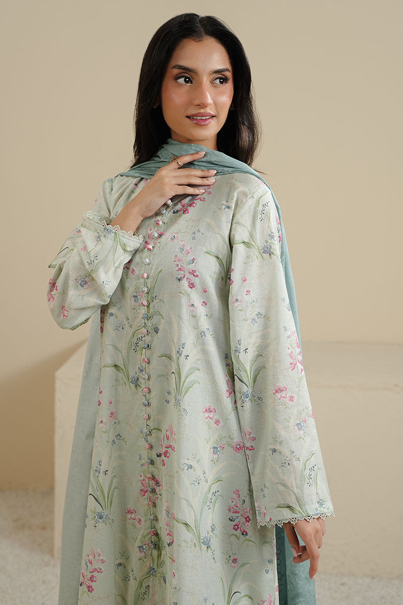 FLORAL GLINT-3PC PRINTED LAWN SUIT