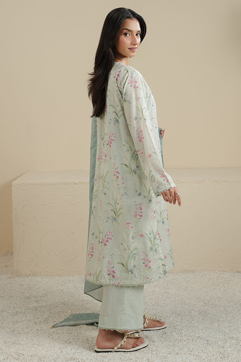 FLORAL GLINT-3PC PRINTED LAWN SUIT