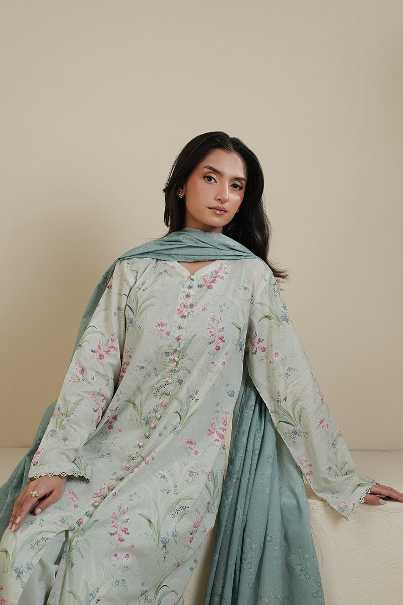 FLORAL GLINT-3PC PRINTED LAWN SUIT