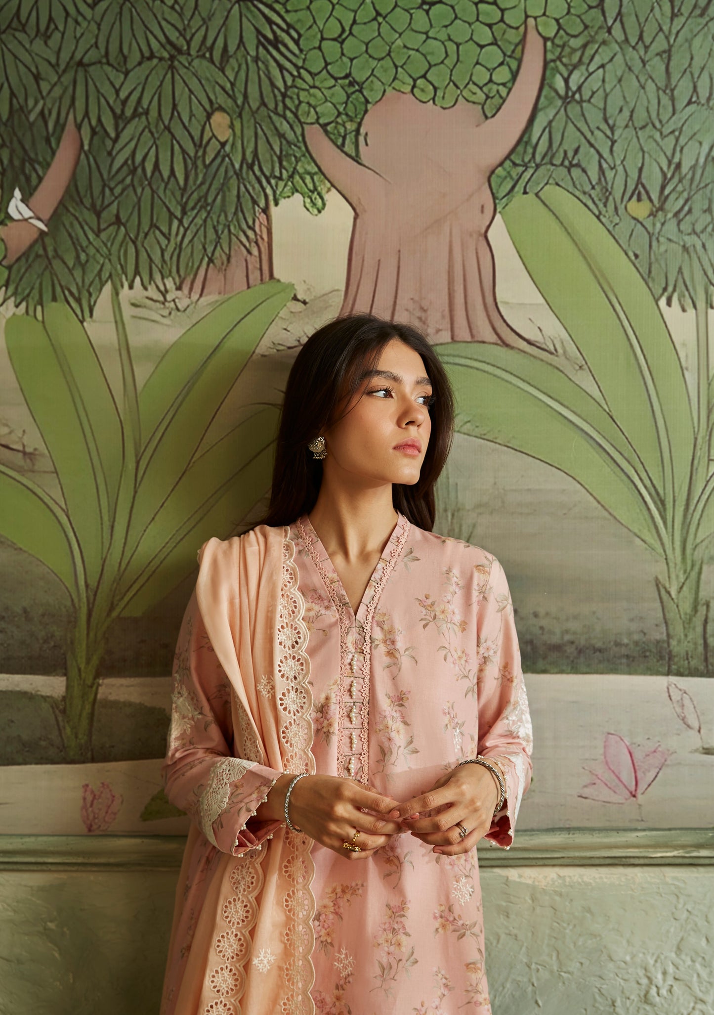 PEACH AMBER-3PC (SHIRT, DUPATTA & TROUSER)