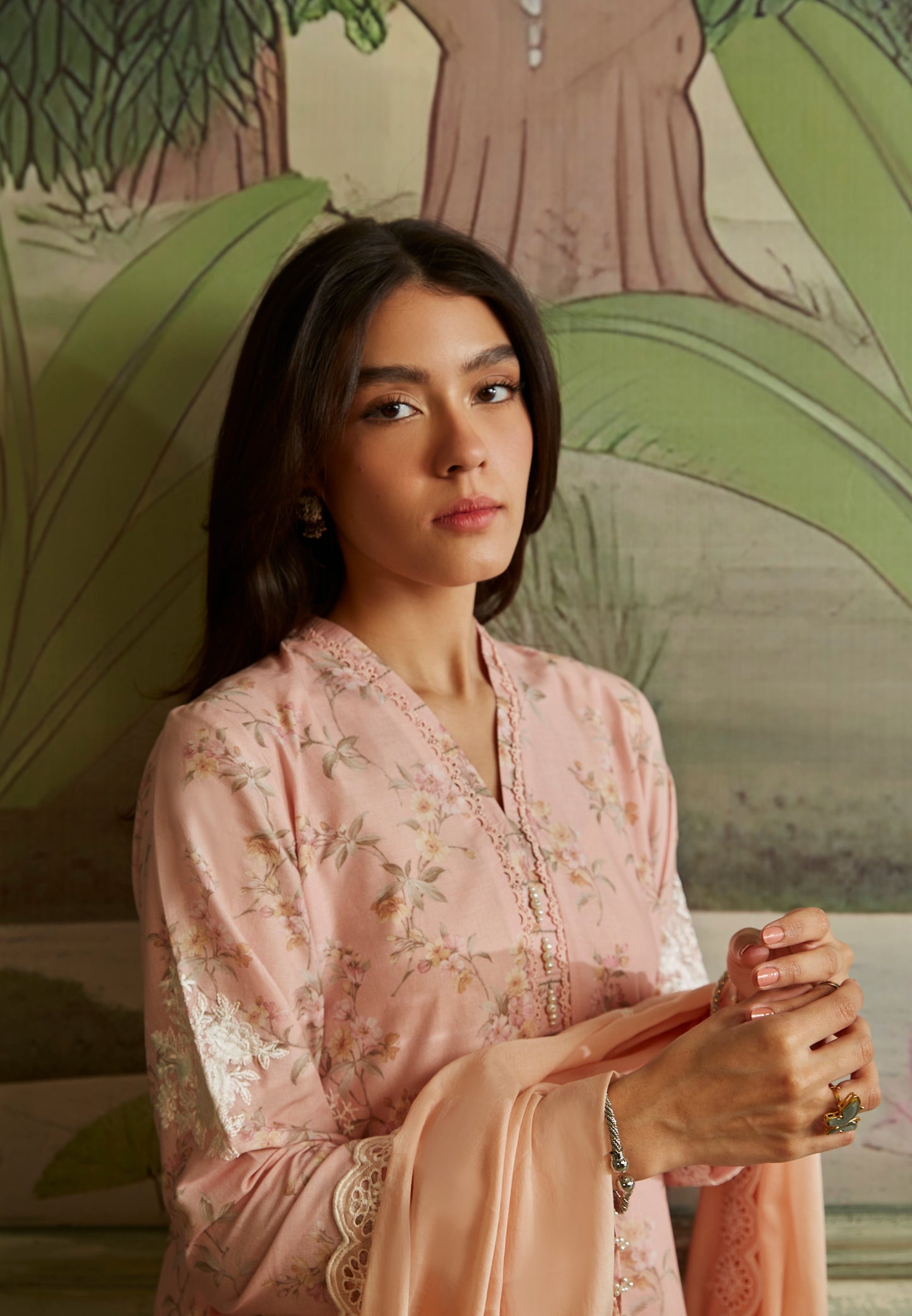 PEACH AMBER-3PC (SHIRT, DUPATTA & TROUSER)