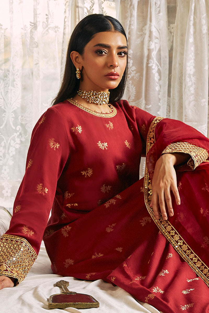 JASHAN E BAHARAN -2 PIECE JACQUARD EMBROIDERED SUIT