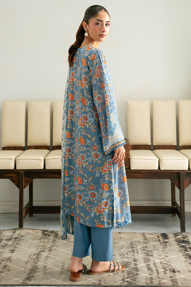 BLUE GLASS-3PC (SHIRT, TROUSER & DUPATTA)
