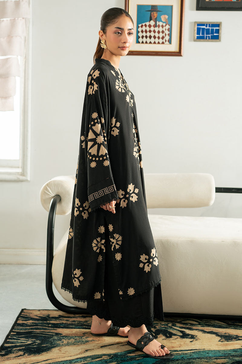 FUDGE BROWN LINEN PRINTED SHIRT