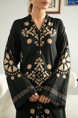 FUDGE BROWN LINEN PRINTED SHIRT