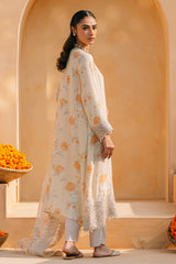 LIME HAZE-2 PIECE SILK EMBROIDERED SUIT