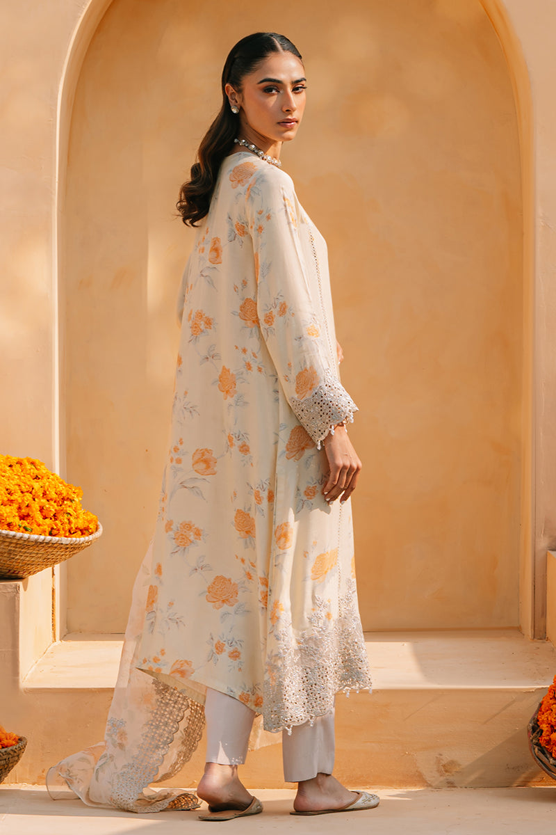 LIME HAZE-2 PIECE SILK EMBROIDERED SUIT