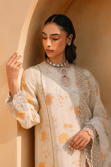 LIME HAZE-2 PIECE SILK EMBROIDERED SUIT