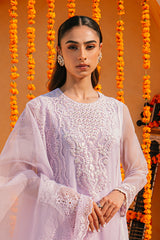 LILAC WHISPER-2 PIECE ORGANZA EMBROIDERED SUIT