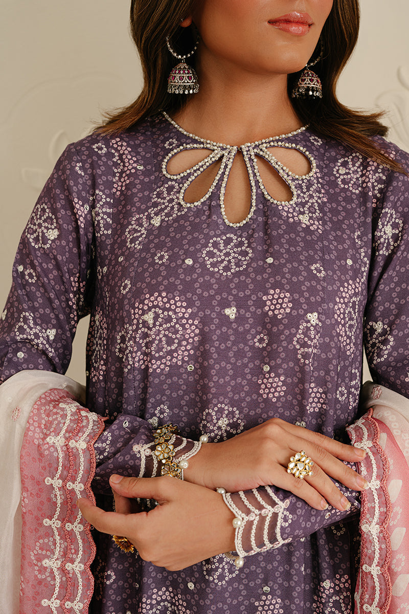MISTIC FLORID-3PC SILK EMBROIDERED SUIT